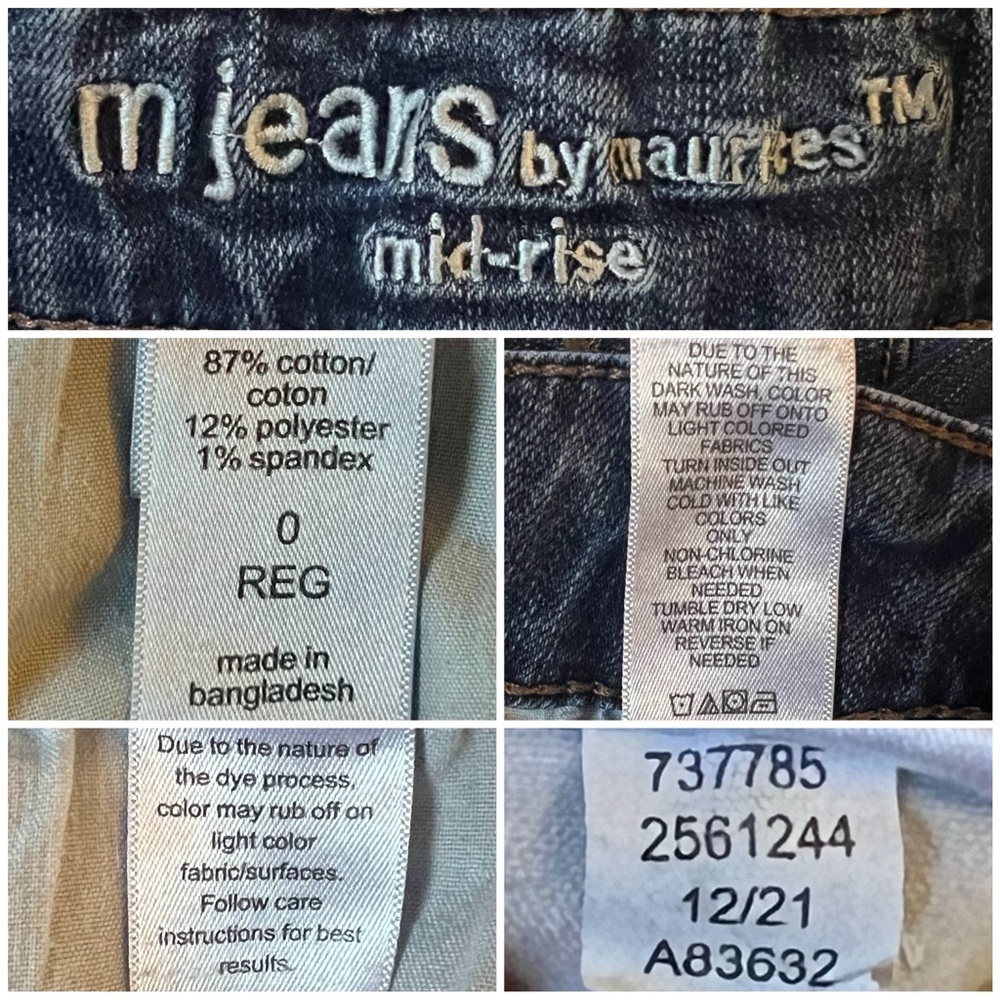 M Jeans by Maurices Straight Mid Rise Dark Sandblast Blue 0 Reg 737785 - Picture 6 of 15